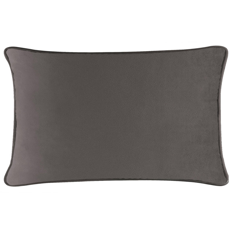 Coussin Sparkles Home Velours | Insertion de plumes, Velours gris anthracite / or, Rectangular 14"H x 20"W