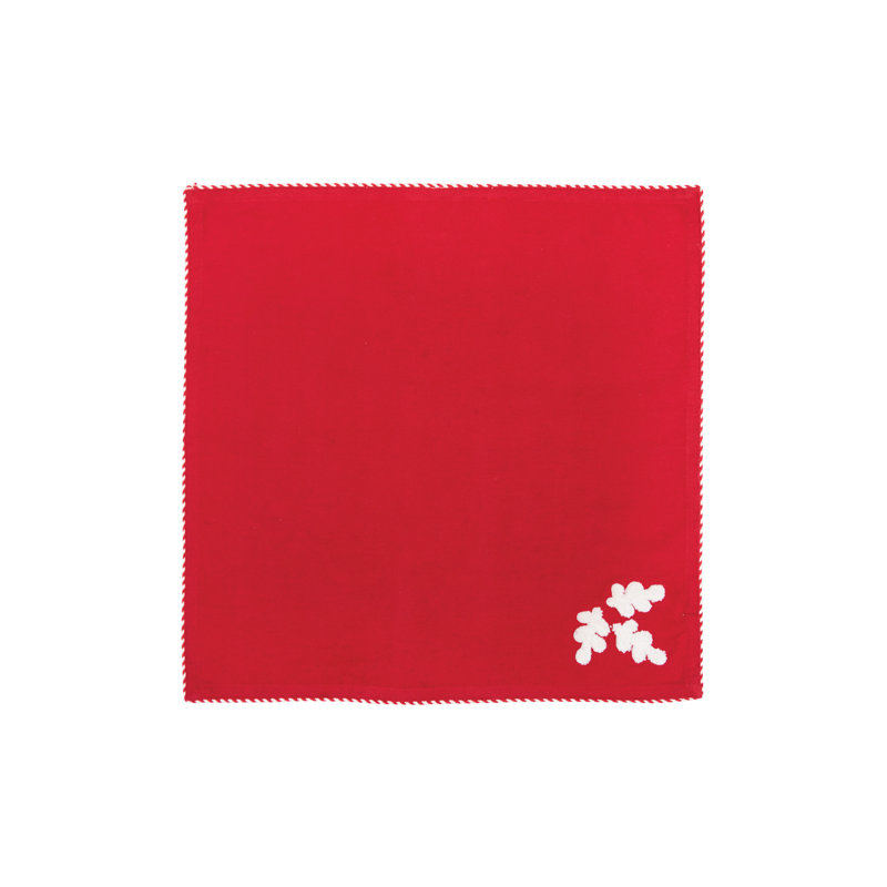Nordic Merry Napkin Set of 4, Red