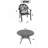 5-Piece Set Of Cast Aluminum Patio Furniture With Black Frame And Seat Cushions-1113747918