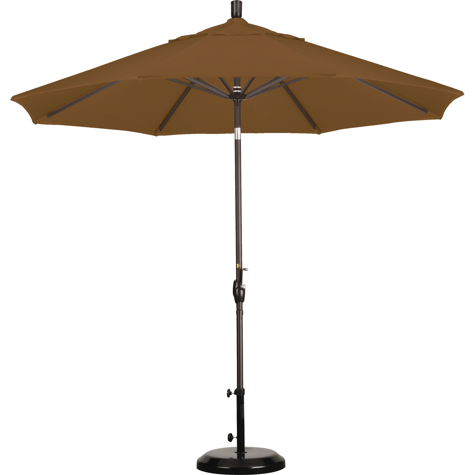 Iuka 9' Umbrella, Heather Teak Sunbrella®