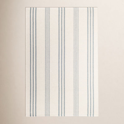Swedish Hand-Woven Striped Cotton Rug