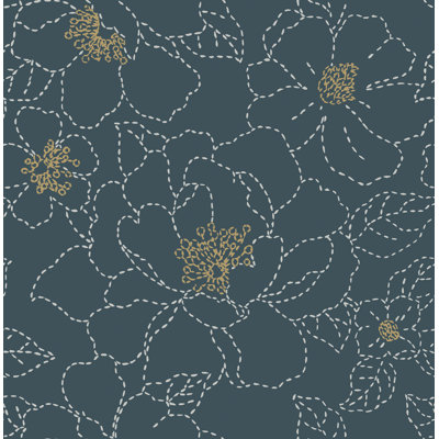 Camariya Floral Metallic Wallpaper Double Roll
