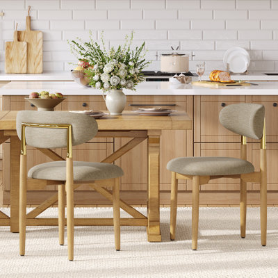 Solon Upholstered Solid Wood Side Dining Chair