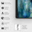 Abstrait bleu abondant / pluie blanche - Impression sur toile-51240777-51240776