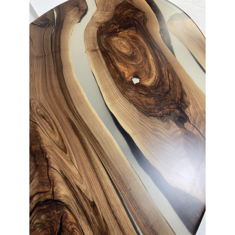 Walnut Oval Solid Wood Dining Table