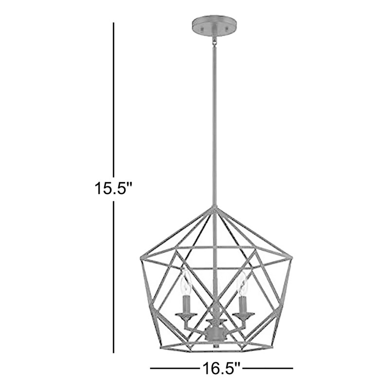 Matherne 3 - Light Dimmable Geometric Chandelier