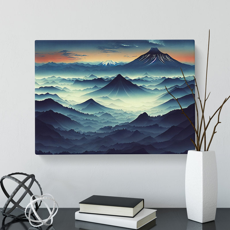 Gorgeous Japanese Mountains - Wrapped Canvas, 35cm H x 50cm W x 3cm D