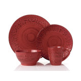 16 Piece Stoneware Dinnerware Set - Service for 4