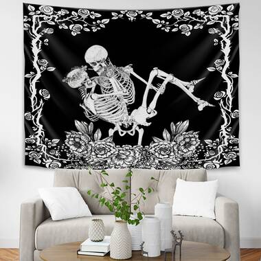 Macrame Cotton Wall Hanging Dakota Fields Color: Black, Size: 39 H x 45 W