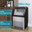 Machine à glaçons commerciale BacklD, 41 kg/24 h, production de 36 glaçons en 11 min, écran ACL, autonettoyante, pour la maison, la cuisine ou le bureau.-135554470