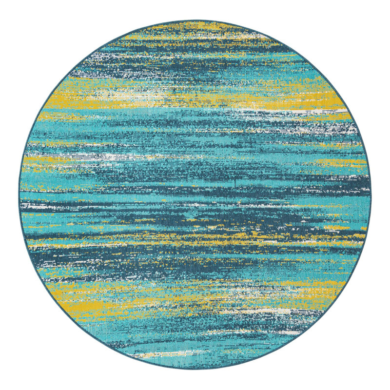 Tapis d'extérieur intérieur / extérieur Coastal, Rond 7 pi 1 po