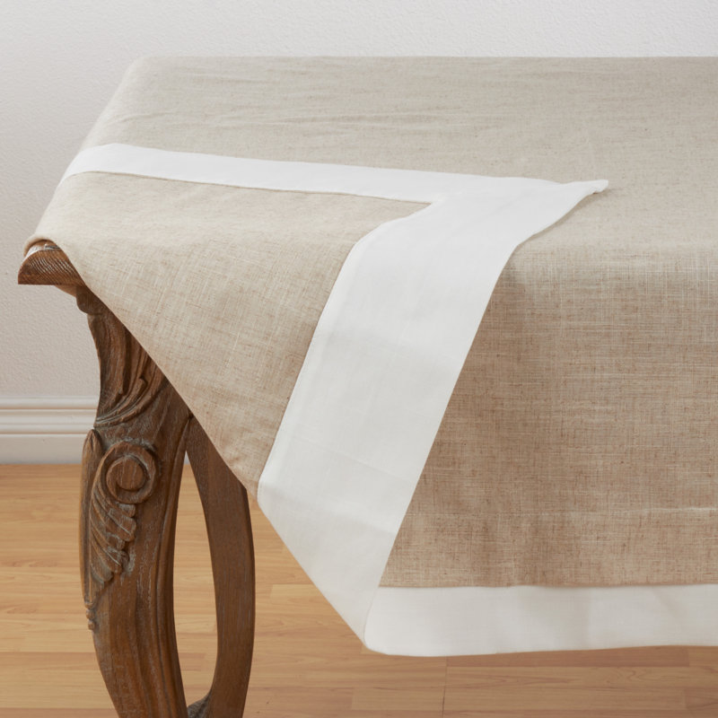 Moldura Double Layer Tablecloth, 180" L x 67" W, Natural