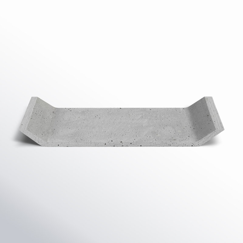 MOON Coffee Table Tray, Light Gray, 0.98" H x 11.81" W x 4.72" D