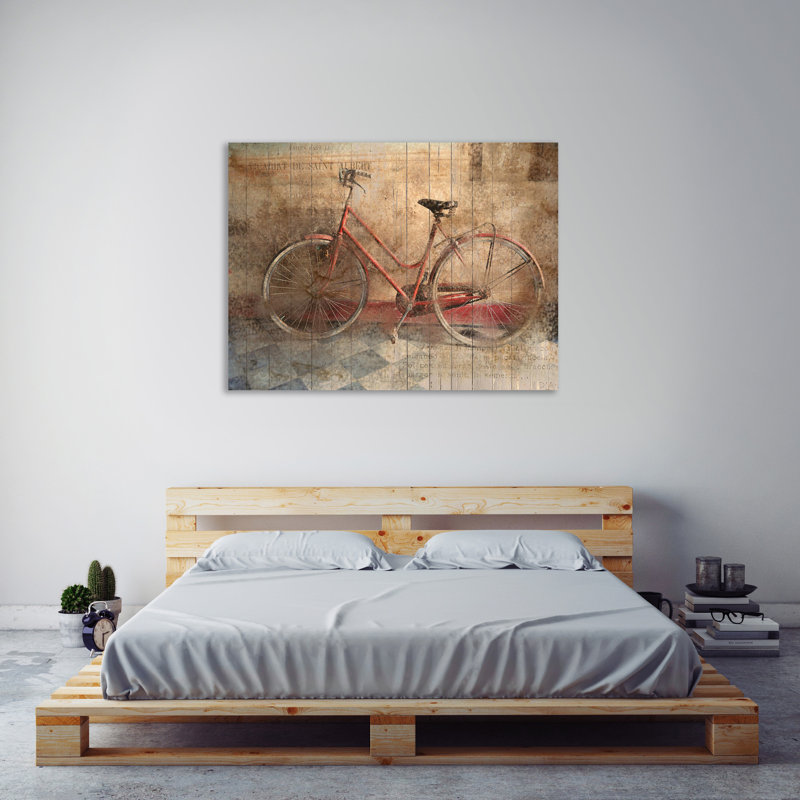 « rouille bicycle », impression sur toile tendue, H 24 po x l 32 po x P 1,5 po