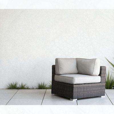 Minnesota Fully Assembled Wicker Corner Wedge Patio Chair