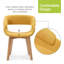31'' Dining Table Set, Round Glass Top Dining Table with Two Upholstered Chairs-1105411070