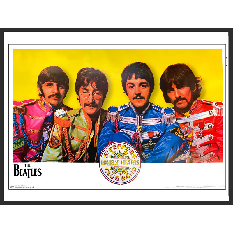 The Beatles Sgt. Peppers 1960s, reproduction d'art sur affiche encadrée