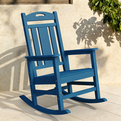 Outdoor Patio HDPE Rocking Adirondack Chair