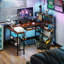 L-Shaped Metal Base Computer Desk-1435076158