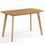 Table de salle à manger en bois massif 47 po avec rebords arrondis, robuste, pouvant supporter jusqu'à 220 lb