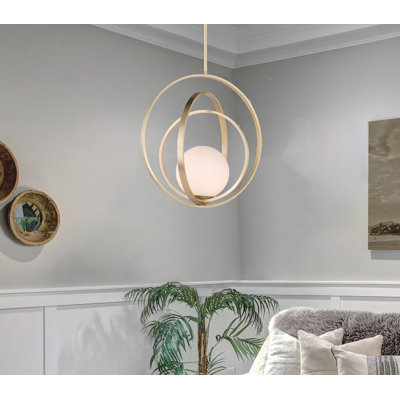 Luminaire suspendu géométrique à 1 lumière Elidge