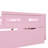 Wood Full Size Platform Bed with Guardrail and Drawer, Pink-1955748668-1955748658