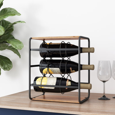 Fritsche 6 - Bottle Wine Bottle Rack in Black