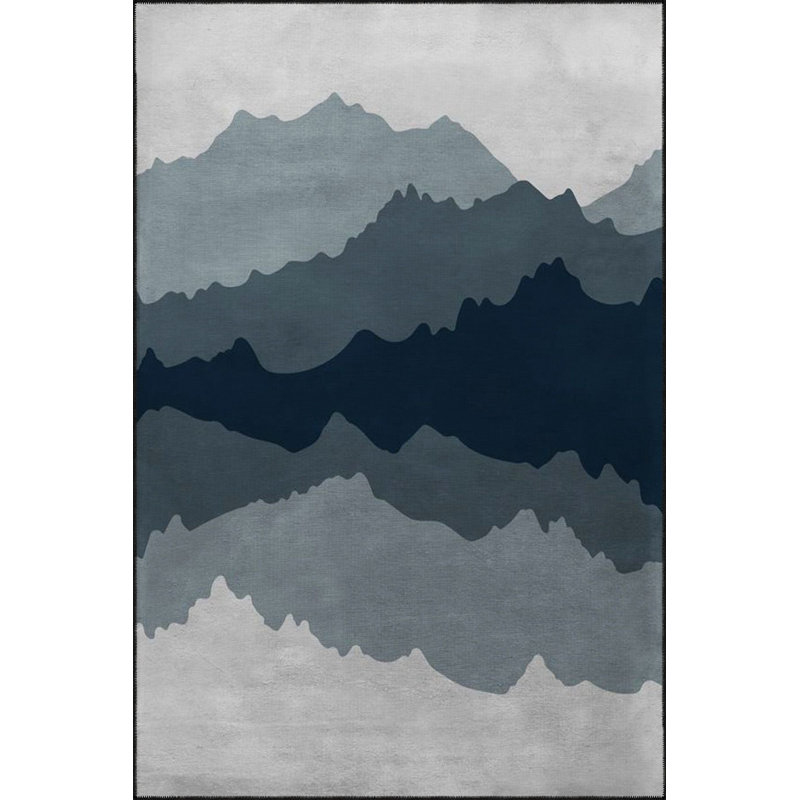 Tapis traditionnel lavable Black Mountain, Sous-tapis carré 4 pi 11 po inclus