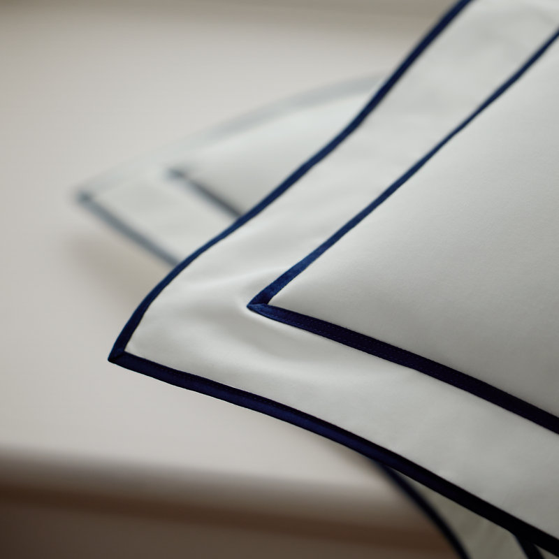 Coussin en coton Spencer, Bleu marine