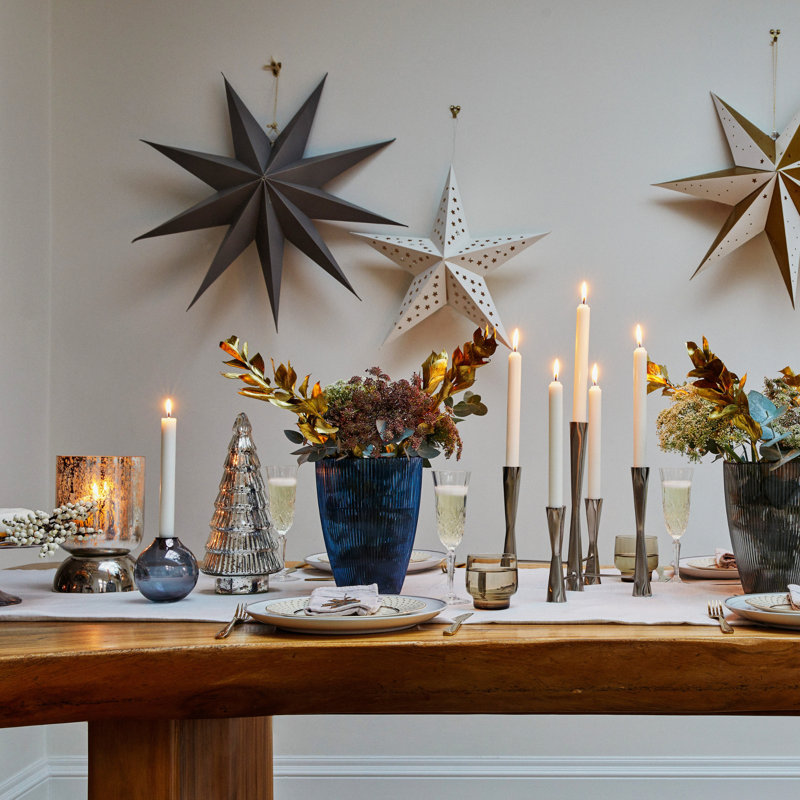 Christmas Tabletop Tree, Silver, 31 H x 14 W x 14 D cm