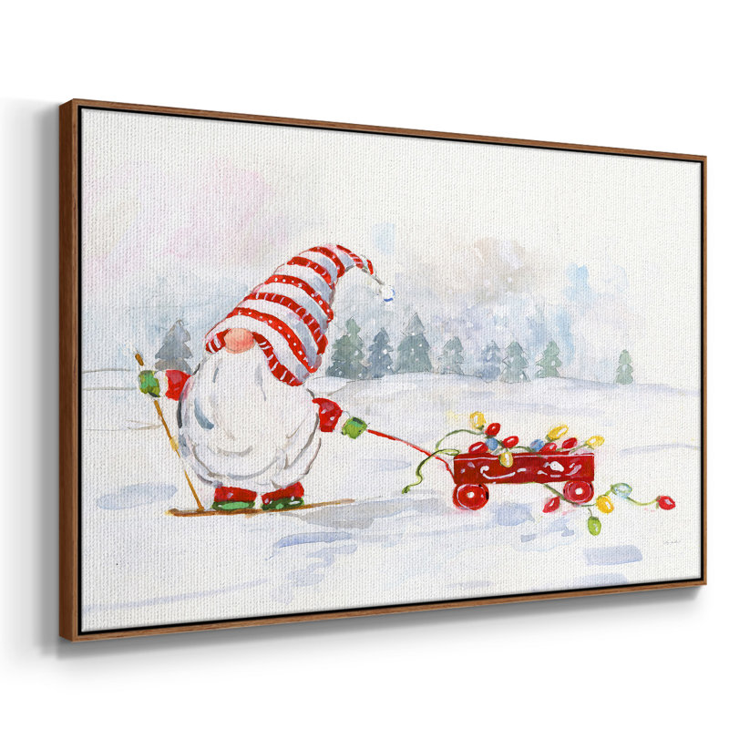 Gnome d'hiver II, H 27 po x l 41 po x P 2 po, Noyer