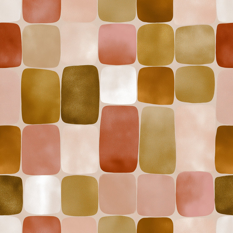Papier peint à fixation murale Mid-Century, Texturé non collé