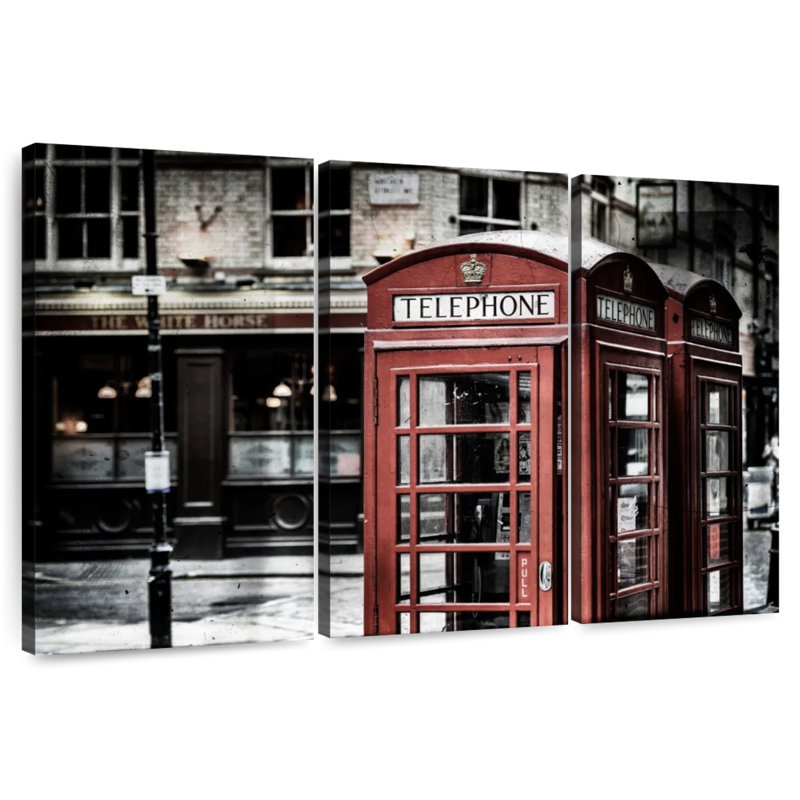 Cabines téléphoniques rouges Sirecc London II, H 24 po x l 38 po
