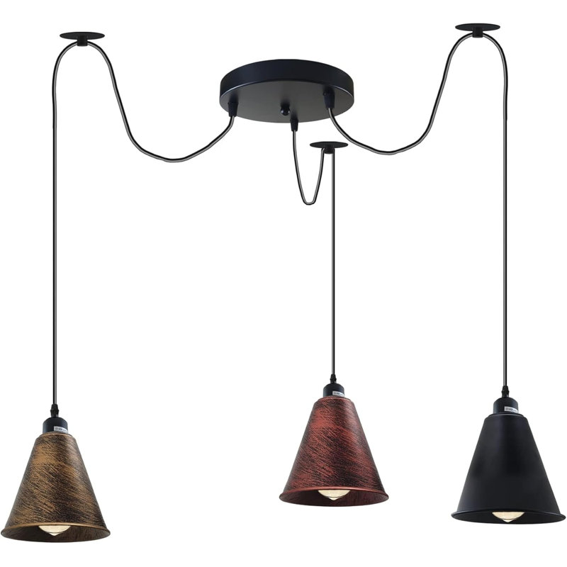 3 - Light Mixed Cone Pendant, Yes