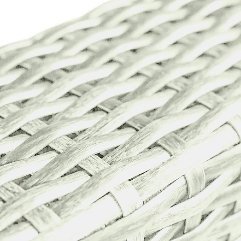 Chaise de terrasse avec coussins Melanie, Blanc, gris