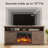 Farmhouse TV Stand for TVs up to 70" with 23" Electric Fireplace, Adjustable Shelves & Cabinet Storage-97467425