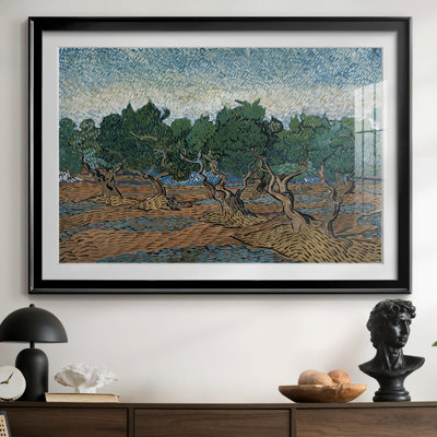 Olive Olive-Vincent van Gogh-Reproduction encadrée avec passe-partout et verre-1889