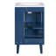 Meuble-lavabo de style français de 20 pouces avec lavabo en céramique avec porte à fermeture en douceur, poignée en demi-lune et tablette réglable-599995531