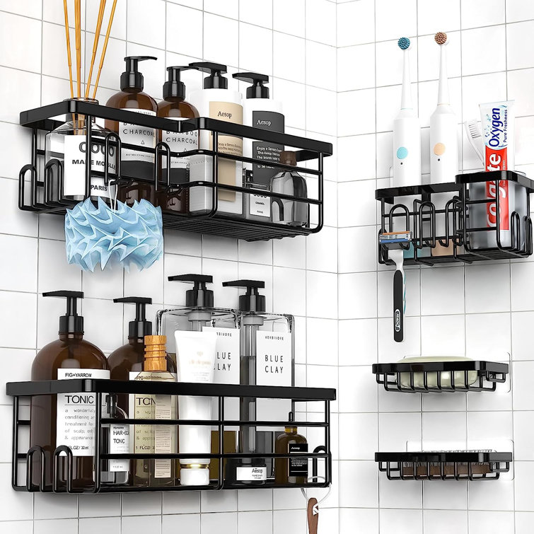 Shower Caddy, Shower Shelves 5 Pack, Adhesive Shower Organizer for