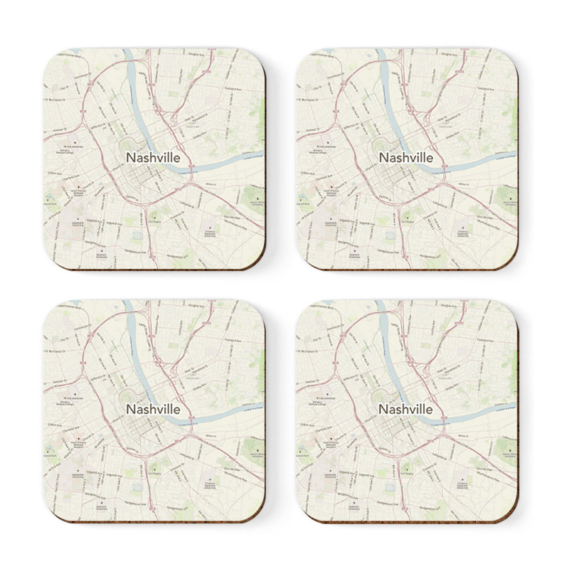 Sous-verre carte des États-Unis, Nashville
