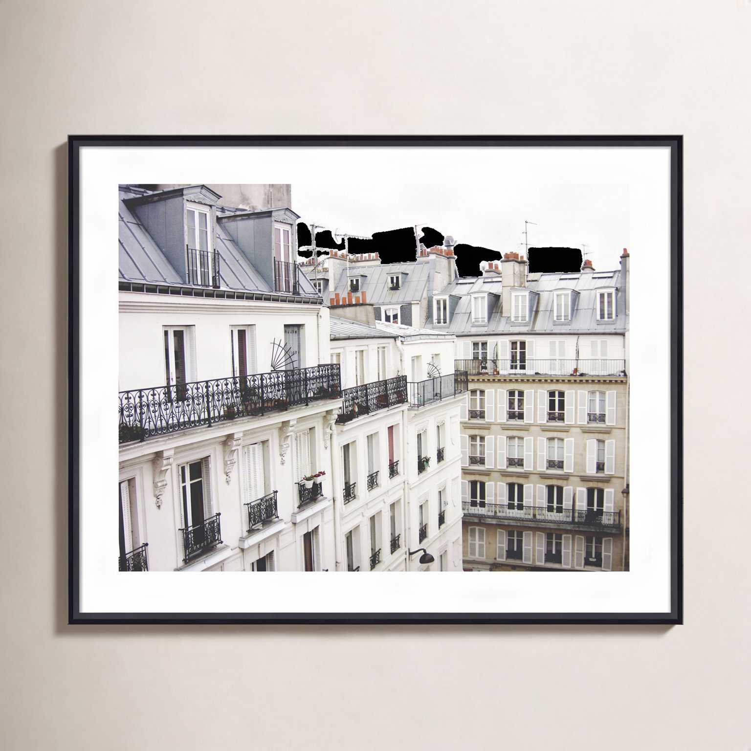 Montmartre Photo Print by Lupen Grainne, 33" H x 41" W, Black Framed
