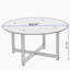 Table basse ronde avec plateau en verre