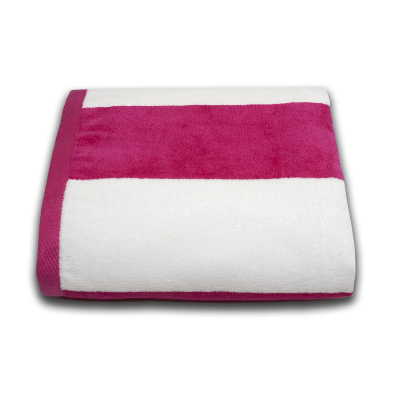 100% Cotton Midweight Beach Towel, Fuchsia