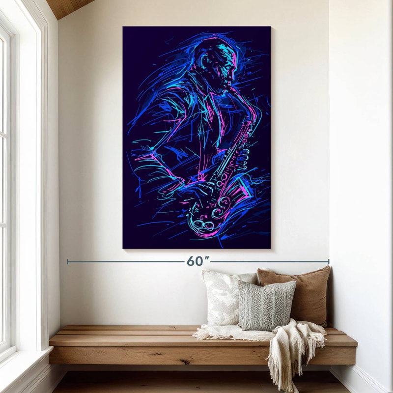 Abarca abstrait jazz, H 51 po x l 34 po