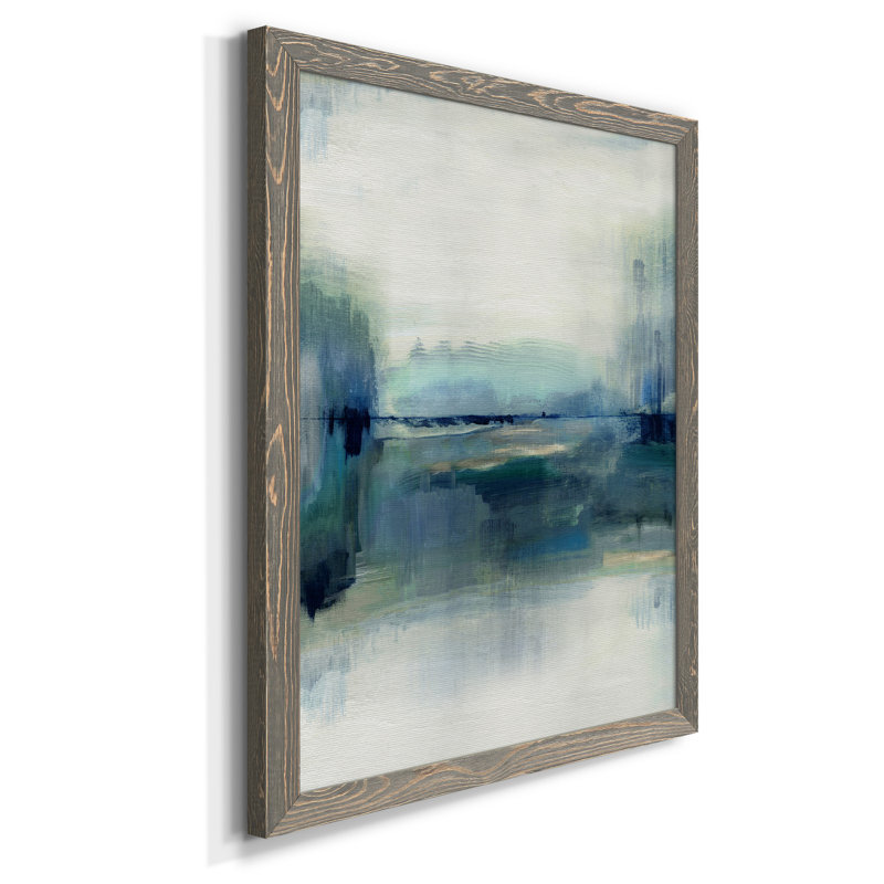 Indigo Meadow - peinture sur toile encadrée, Toile avec cadre gris, H 37,5 po x l 27,5 po x P 1,5 po