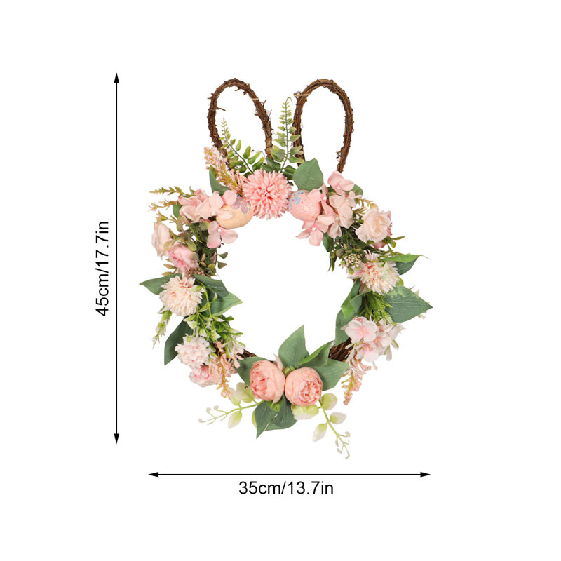  Faux fleurs artificielles pour la décoration intérieure Couronne de Pâques Décorations de fête pour la maison Pendentif porte Guirlande de Pâques