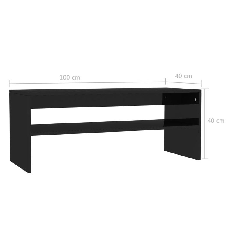 Abell Coffee Table with Storage, Black