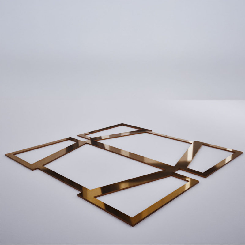 Miroir bronze bronze Greeley, Bronze, 15.38" H x 15.375" W x 0.125" D