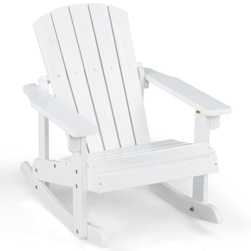 Chaise Adirondack d'extérieur Aaleeyah, Blanc