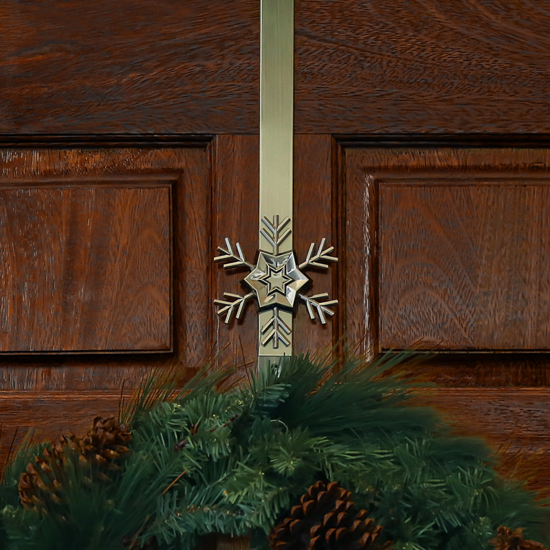 Adjustable Length Snap-on Icon Wreath Hanger, Antique Brass
